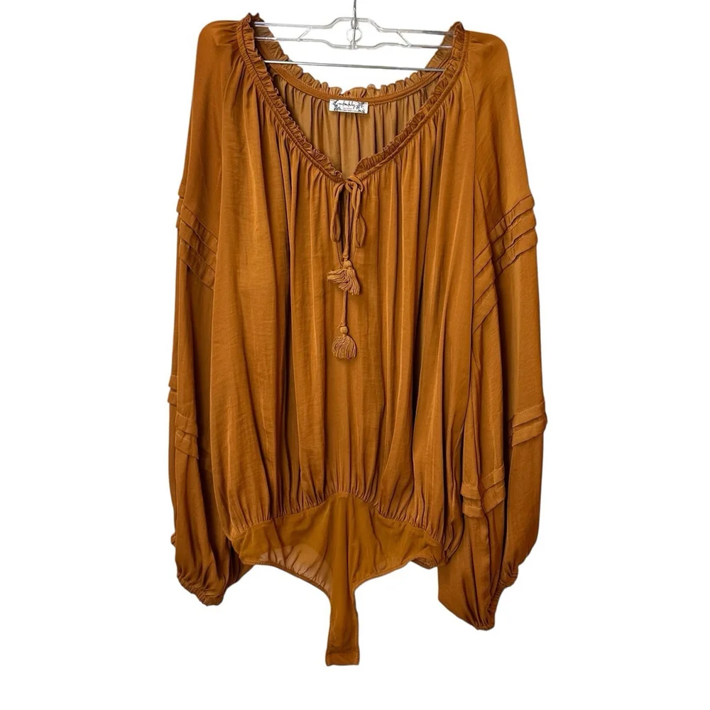 Free People Intimately X REVOLVE All Tucks Bodysuit in Autumn Pearl Medium